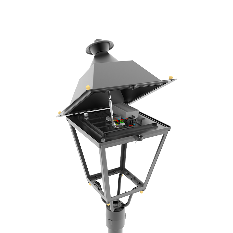 European-Style Vintage Lantern-Style Post-Top Light