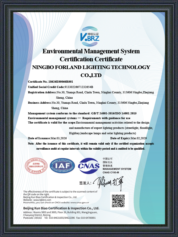 Environmental Management System Certification Certificate Environmental Management System Certification Certificate